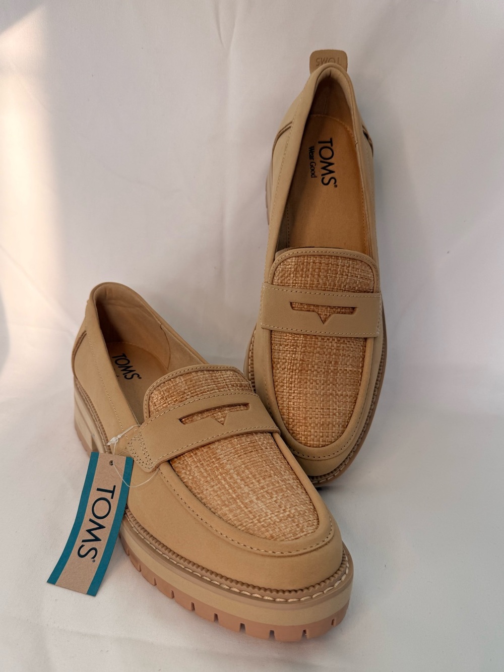 TOMS Cara Women's Platform Loafers Size 10